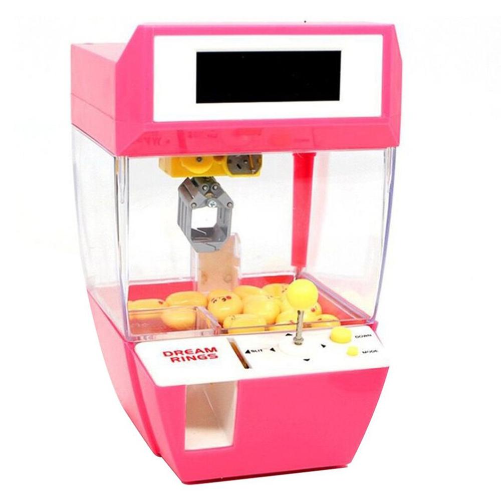 Mini Machine à griffes pour enfants, jouet avec musique, pince de: Pink