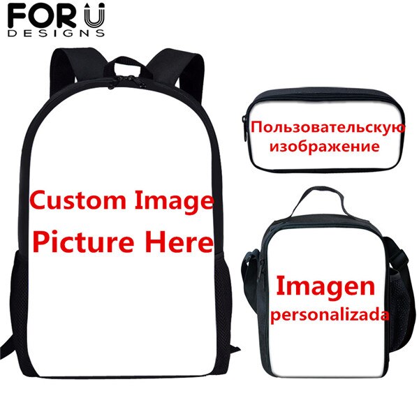 Forudesigns Mode Bloem Plumeria Gedrukt 3 Stks/set Kids Schooltassen Bloemen Rugzak Meisjes Casual Schooltassen Boek Mochila Kind: Custom CGK