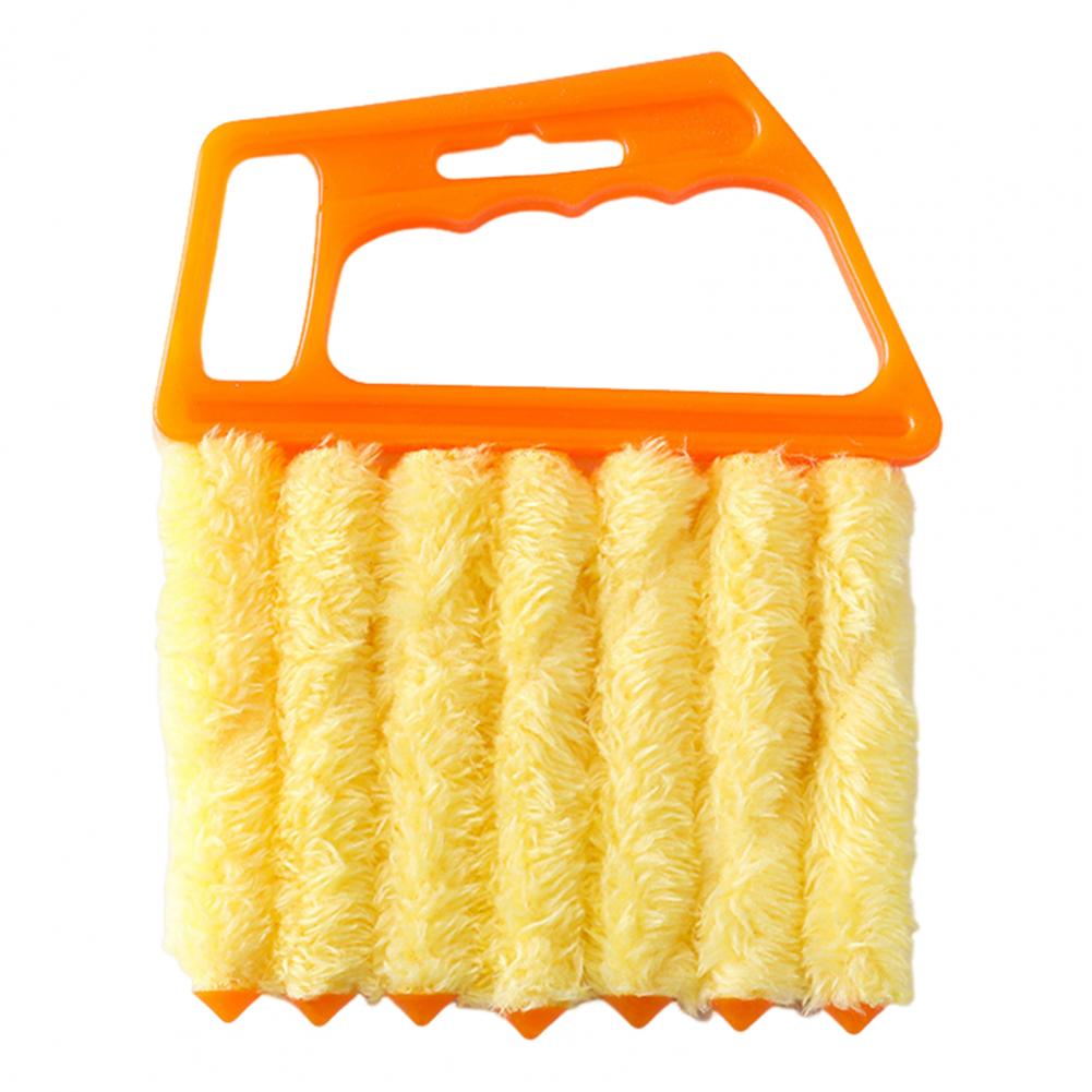 Blind Cleaning Brush Ergonomic Handle Soft Plush Blind Duster Soft Plush Non-Damaging Duster Brush Plastic Blind Cleaner: Orange