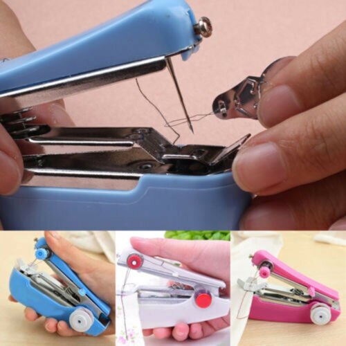Handheld Mini Sewing Machines Cordless Smart Electric Sewing Machine Quick Handy Stitch Fabric Clothing Kids Cloth Easy Stitcher