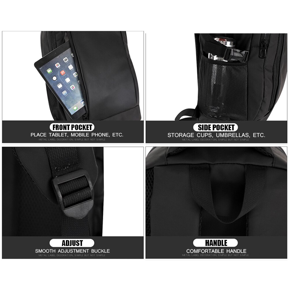 Laptop Backpack Men 17inch Office Work Men Backpack Business Bag Unisex Black Ultralight Backpack Thin Mochila