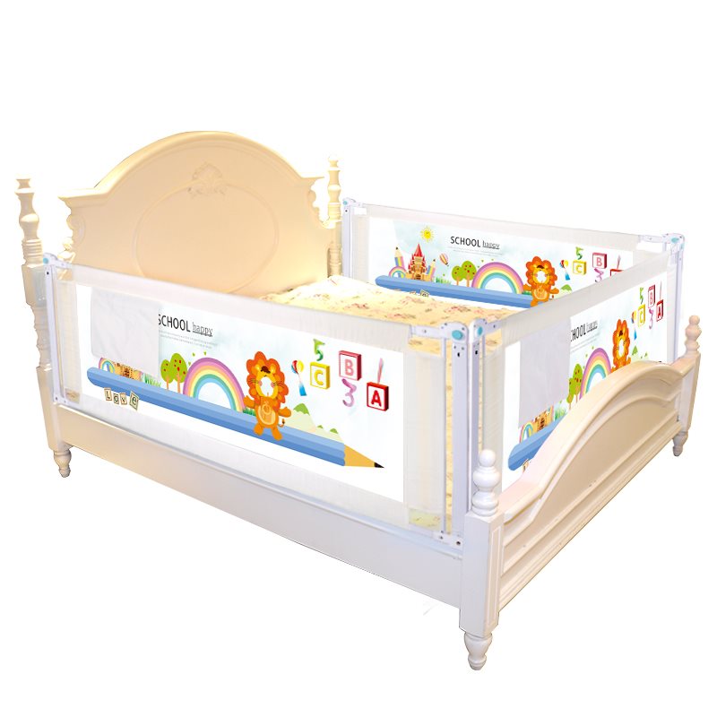 Baby bed fence lift up and down security gate children bed rail kids playen