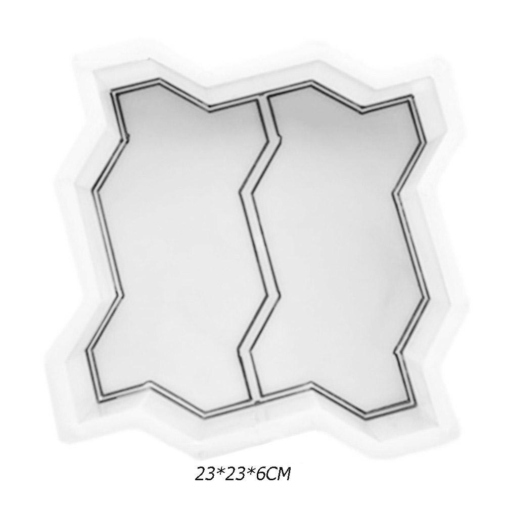 Garden Walk Pavement Mold DIY Manually Paving Cement Brick Stone Road Concrete Molds Path Maker Reusable DIY Manually Paving: E