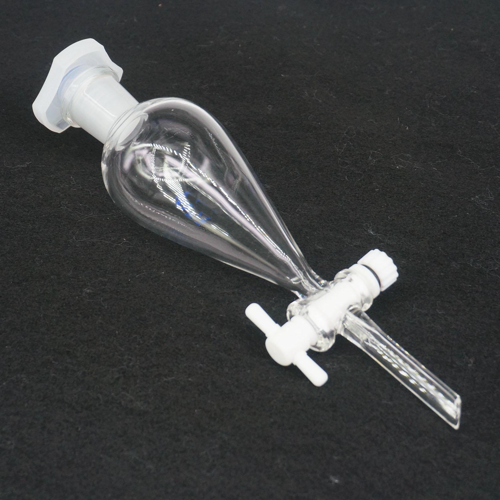 60ml 19/26 gemeinsam Chemie Laborotary Glas Birne Geformt Separatory Trichter mit Dreiwegehahn