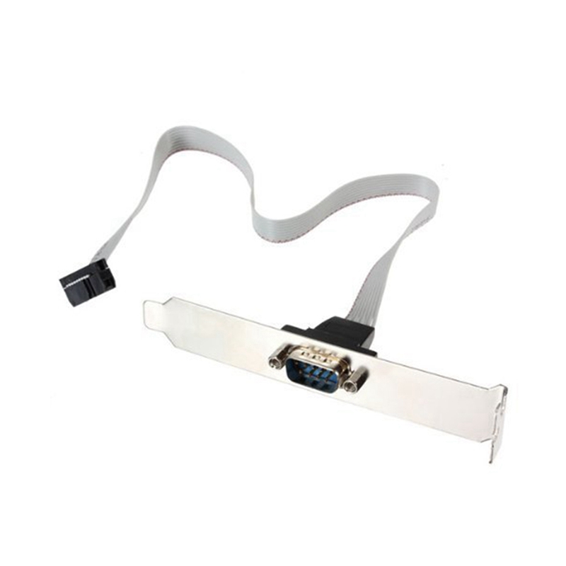 1X 1 Port 28Cm DB9 Serial Port Bracket To 10 Pin Header - Low Profile (PLATE 9M16LP) &amp; 2X SATA Power Extension Cable