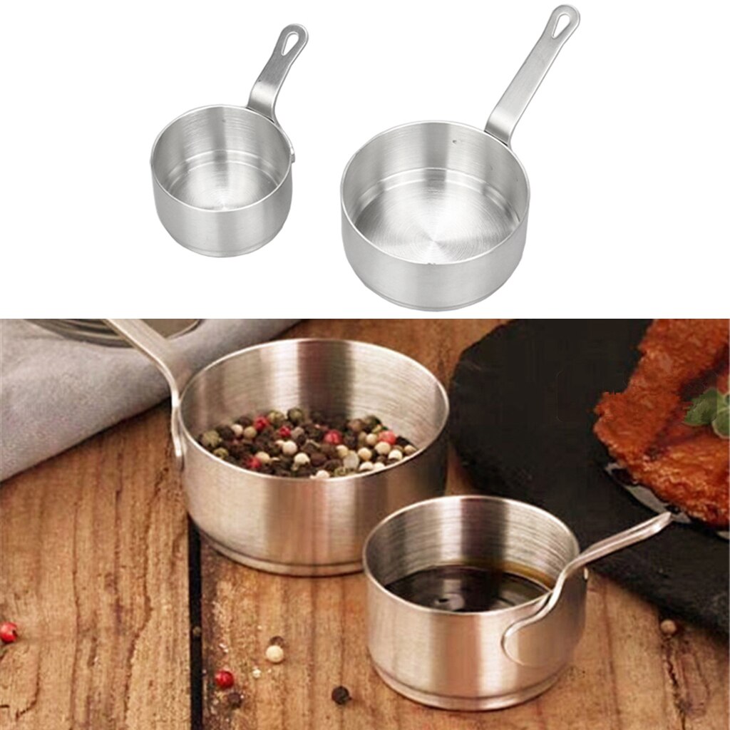 50ml 100ml Milk Pan Stainless Steel Non-Stick Pot Saucepan Coffee Warmer