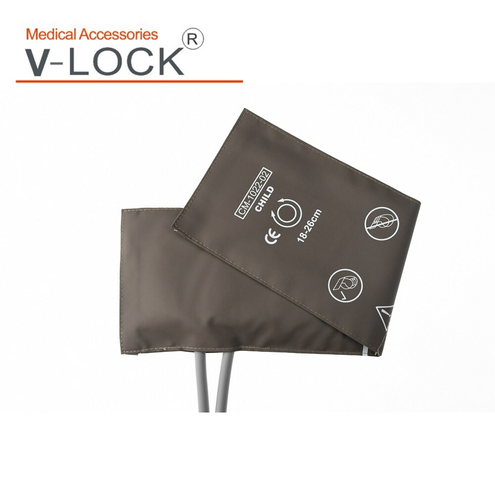 child arm blood pressure cuff with bladder Double tube imitation leather cuff