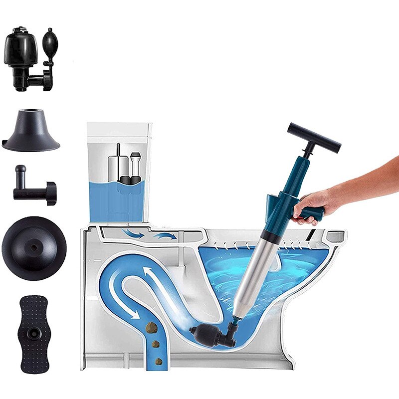Toilet Plunger Drain Opener Professionele Pijp Plunger Voor Sink Hoge Druk Wassen Afvoer Nozzle Pijp Bagger Schoon Riool Baggeren