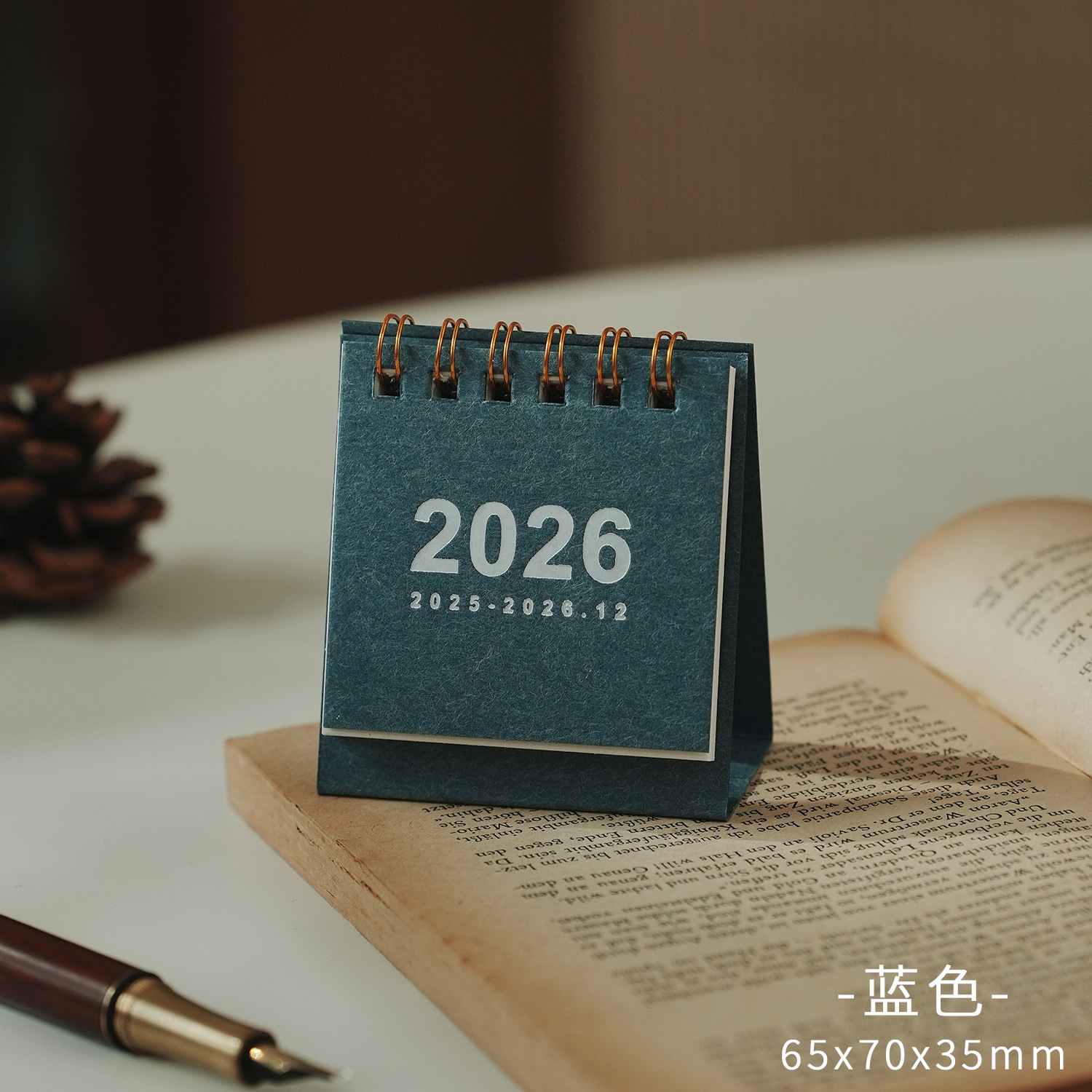 Mini calendrier 2026 Simple, fournitures scolaires et de bureau, calendrier de bureau, planificateur mensuel, accessoires de bureau, enregistrement de décoration: Black