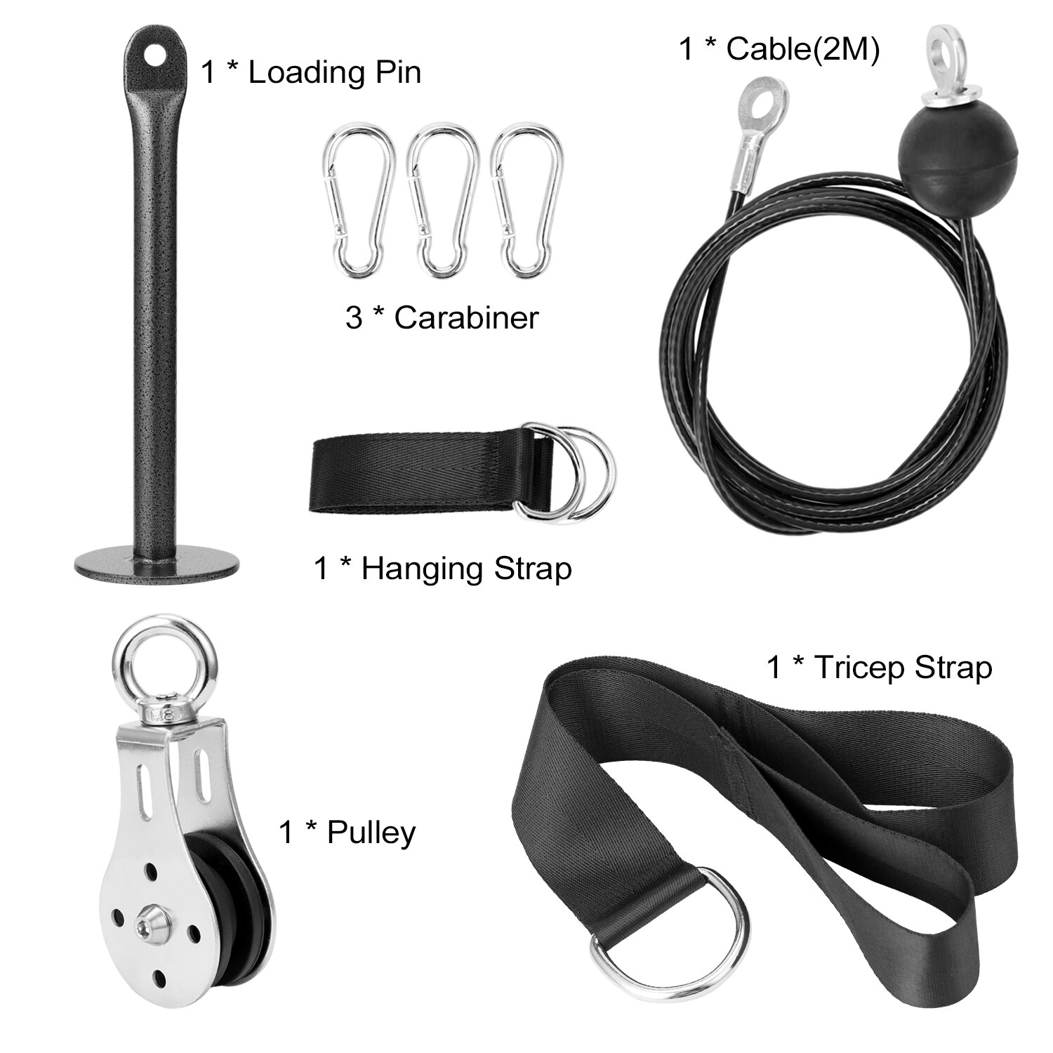 Fitness diy remskive kabel maskin vedleggssystem lastestift løftearm biceps triceps hånd styrke gym maskinutstyr