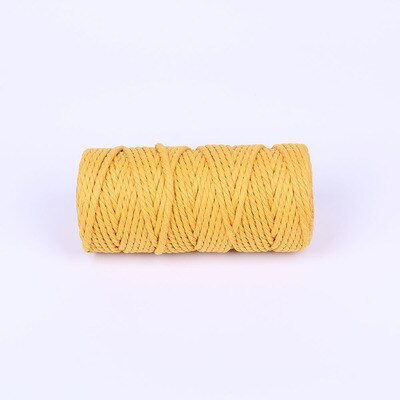 Cordon coloré 100% coton 4mm x 50m, cordelette Beige pour macramé artisanal bricolage fournitures décoratives pour Textile de maison de mariage: A