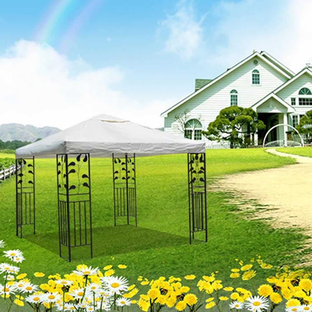 Outdoor Solar Gazebo Cover Waterproof Pop Up Gazebo Top Awnings Replacement Cloth Cover Sunshade For Courtyard Garden Backyard