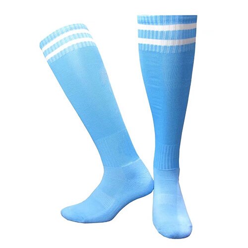 Soccer Socks Boys Girls Knee-High Football Socks Sports Kids Top Antiskid Breathable 1 pairs durable soft same size: skyblue