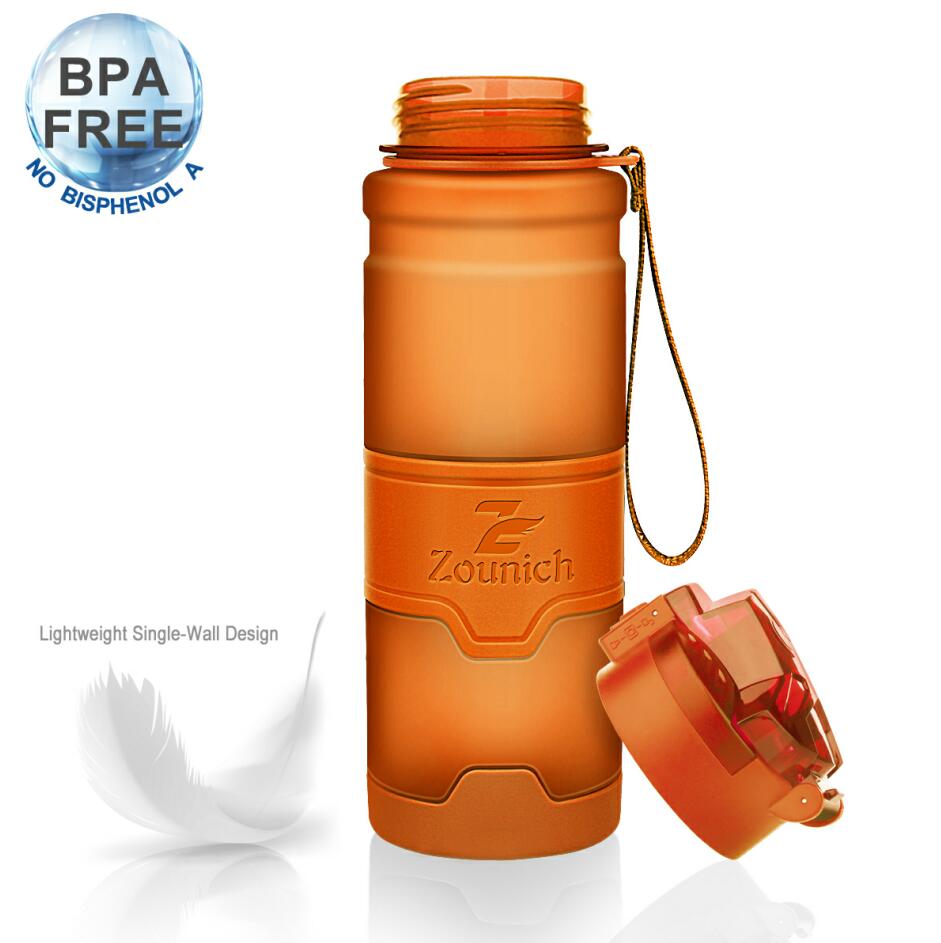 Urheiluvesipullot 400 ml proteiiniravistelija ulkoilumatka kannettava vuotamaton tritanmuovinen suurikapasiteettinen juomapullo bpa-vapaa: Oranssi