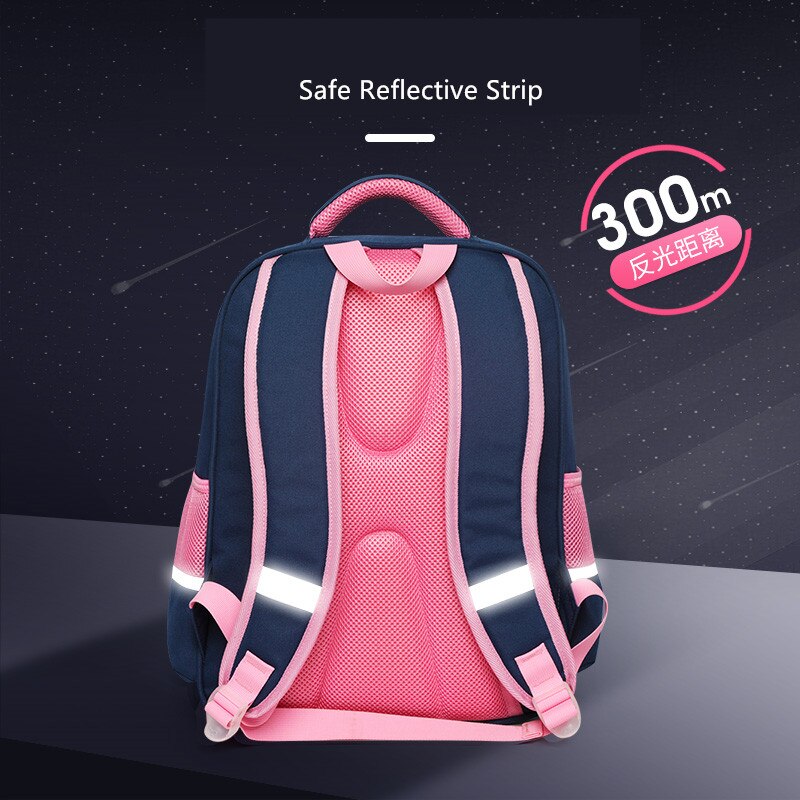 OKKID Schüler orthopädische Rucksack nette schule Rucksack für mädchen reflektierende streifen bookbag schule taschen für jungen freundlicher bleistift tasche