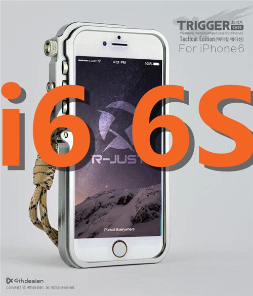 De lujo de gatillo de parachoques de Metal funda para iPhone 6x6 S 6 6 S 7 7 Plus 5 5S SE 4 4S de aluminio funda para el iPhone 7 caso