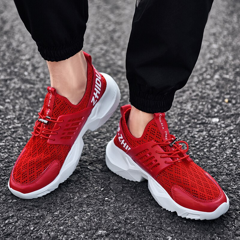 Mænds sneakers fritidssko lac-up herresko letvægts udendørs joggingsko letvægts zapatillas de hombre herresko