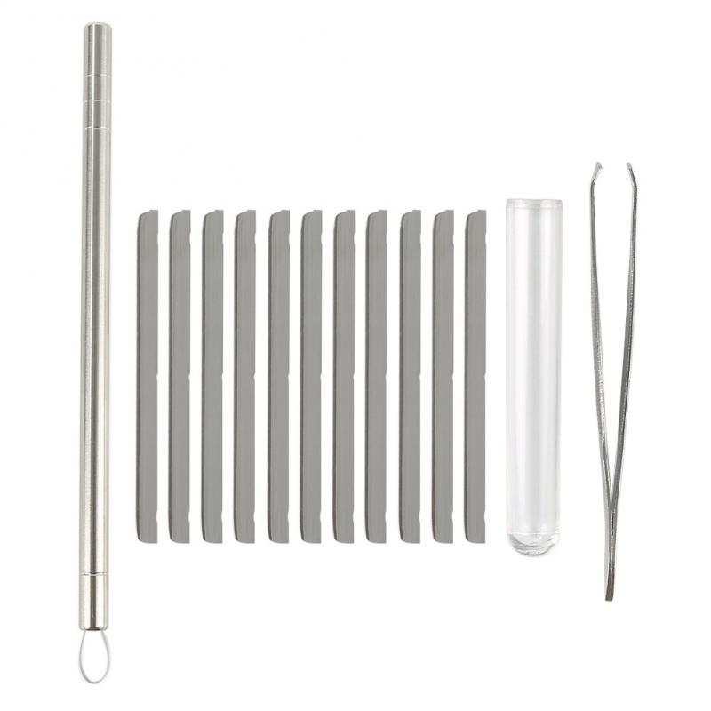 Multifunktionale Magie Styling Gravur Stift Mit 10 Klingen Gesicht Stirn Haar Gestaltung Trimmer Pinzette Bärte Haar trimmen Rasiermesser Werkzeuge: 1 einstellen