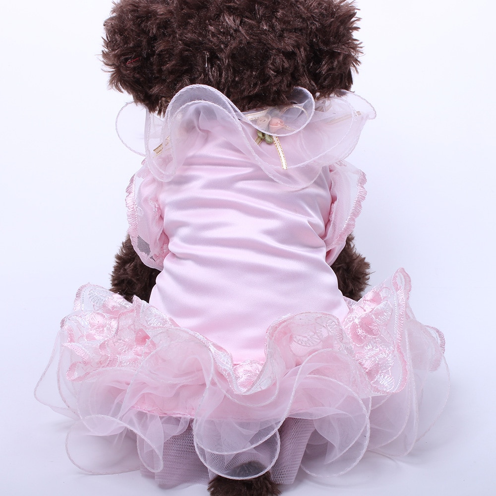 Hond Kat Trouwjurk Tutu Bloemen Kant Pet Puppy Prinses Rok Party Kleding Voor Meisje Honden Katten
