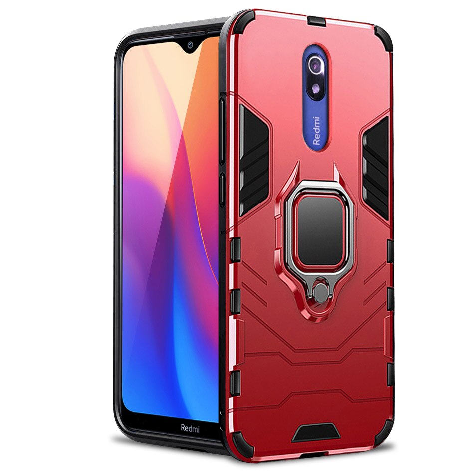 Shockproof Armor Rubber Silicon Case For Xiaomi Redmi 8A case Redmi 8A Bumper TPU Back Cover for Redmi 8 case for xiaomi redmi 8: For Redmi 8 / RedFinger Ring 1