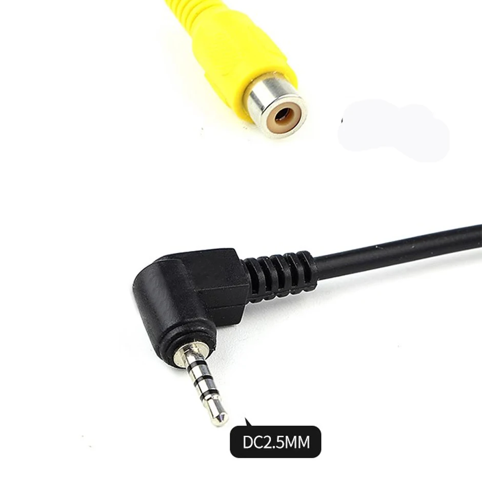 AV In Video Cable Adapter 2.5mm AV Jack Male Plug To RCA Female Adapter Cable for GPS and Rear Camera Converter Cable