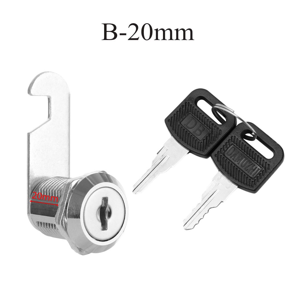 Durable Safe Furniture Hardware Mailbox Home Indoor Security Locksmith Tool Drawer Cam Lock Door Lock Cylinder Cupboard Padlock: black