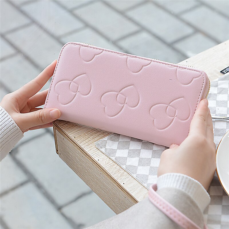 Portemonnees Vrouwen Bank/Id/Credit Card Wallet Vrouwen Rood/Zwart/Bruin/Blauw dames Portemonnee Rits Mobiel Tassen Voor Vrouwen