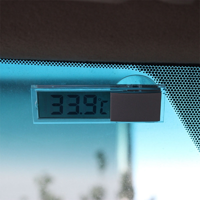 LCD Digital Temperature Meter Indoor Home Outdoor Suction Cup Car Thermometer Portable Mini Thermometer For Car