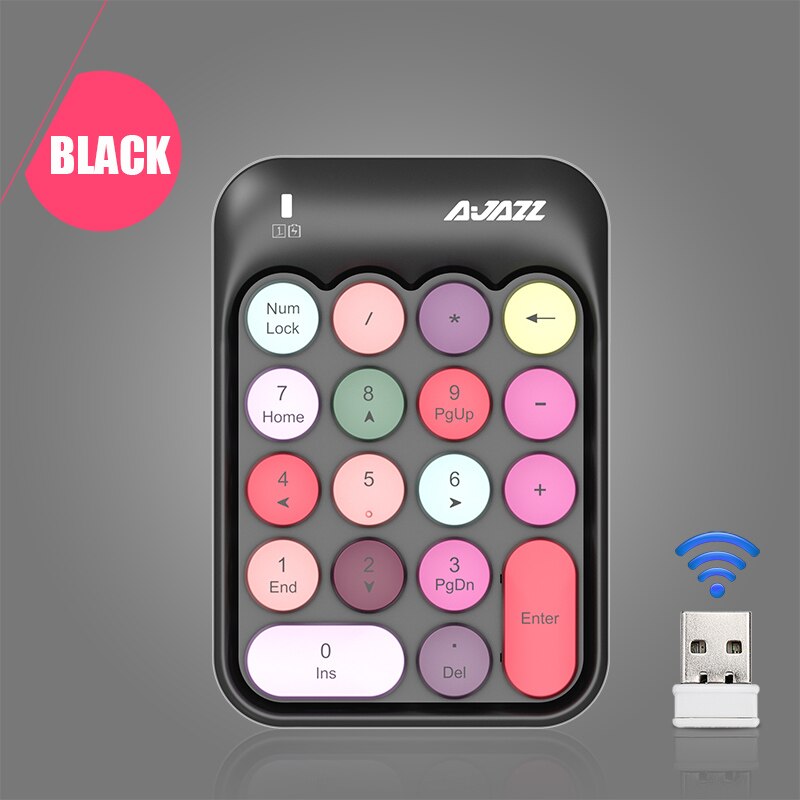 2.4G Wireless Numeric Keypad 18 Keys Computer Digital Portable Mini Keyboard for PC Accounting Teller Laptop Notebook MacBook