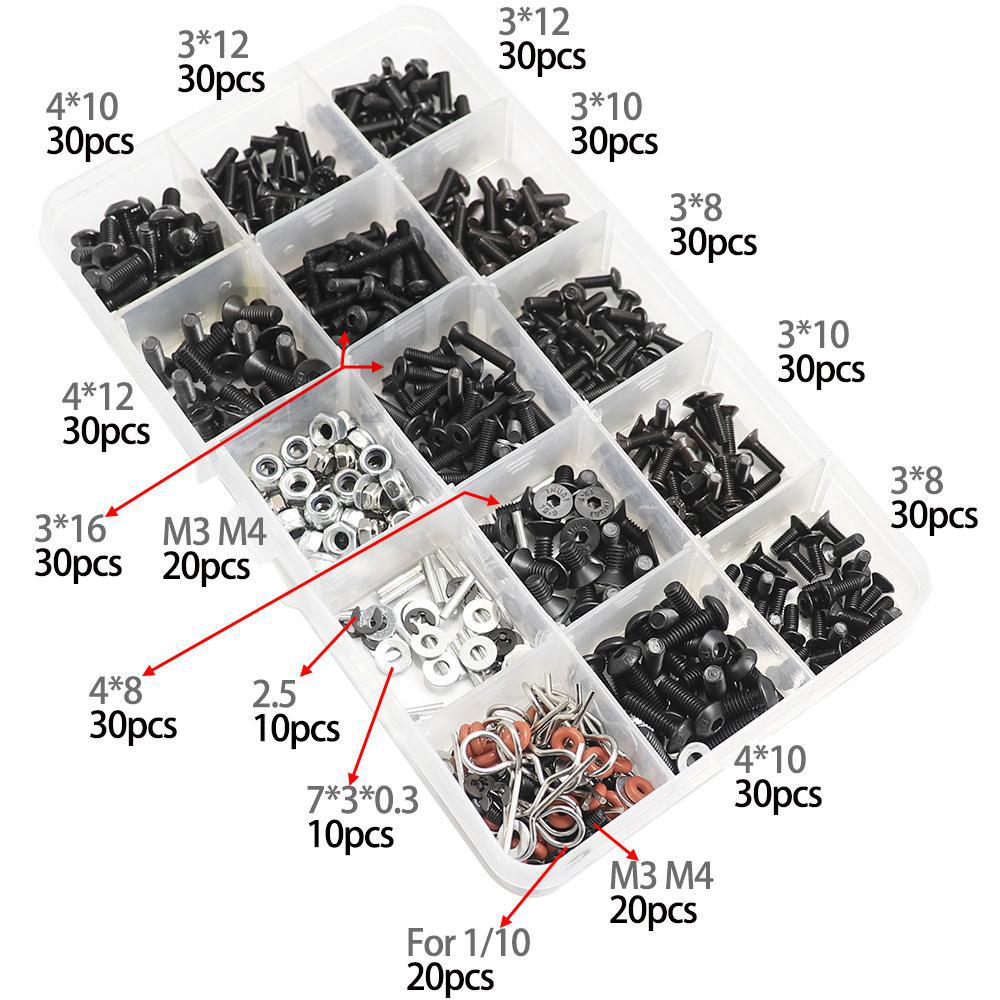Schroevendoosset voor 1/10 hsp traxxas trx -4 trx -6 tamiya cfx mst hpi kyosho  d90 scx 10 axiaal  d110 afstandsbediening rc auto-onderdelen: B1