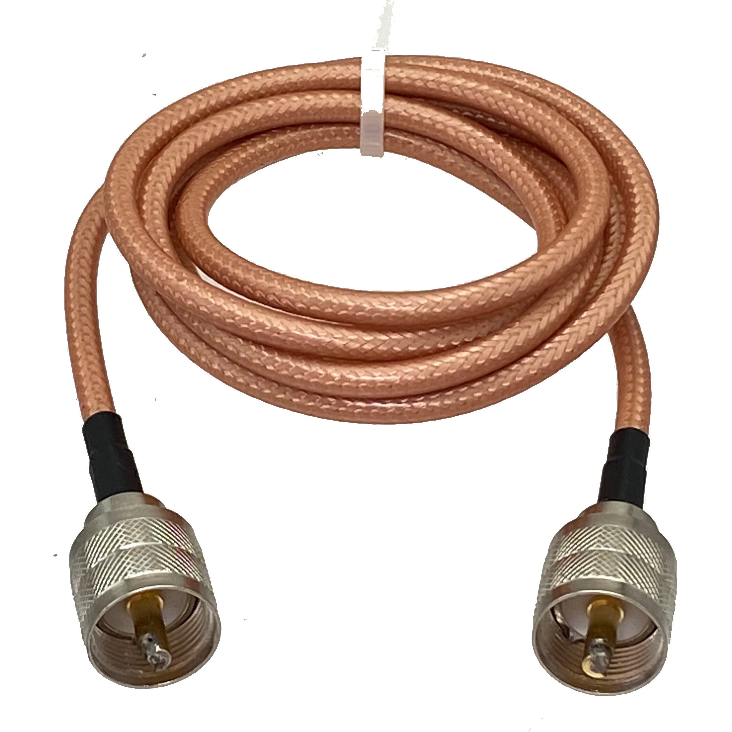 RG142 UHF PL259 spina maschio a UHF PL259 connettore maschio connettore a crimpare terminale RF Jumper cavo a spirale 4 pollici ~ 20M