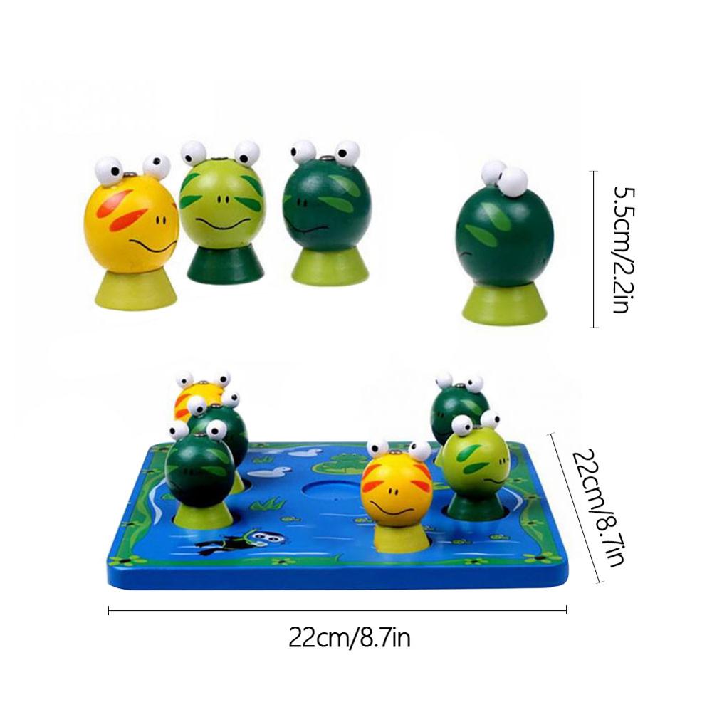 Tune Vissen Speelgoed Training Hand Oog Vereniging 3D Magnetische Vissen Kikker Ouder-kind Interactief Spel Houten Speelgoed Set