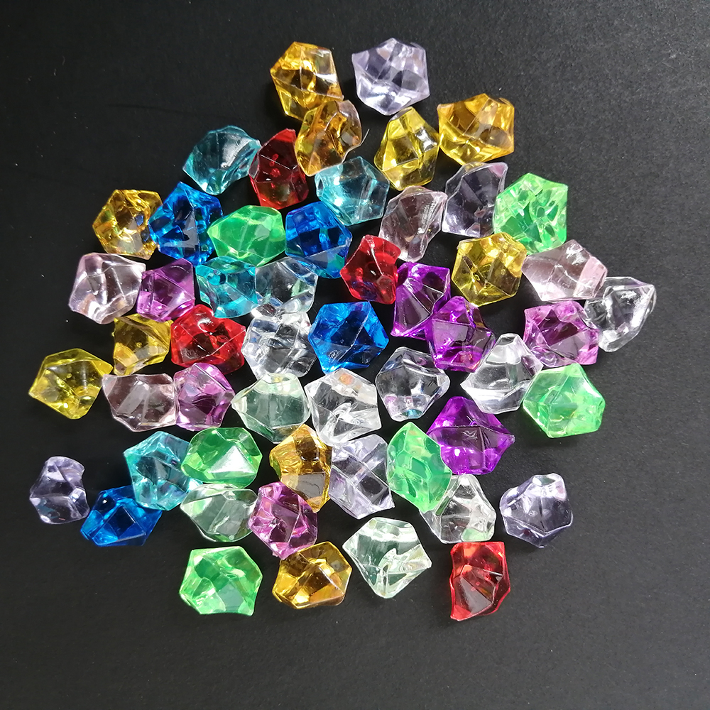 Camal 200 stuks/zak 11 x 14mm aquarium acryl stenen kristal ijsblokjes decoratie vaasvuller kiezel aquarium huis ornament landschap