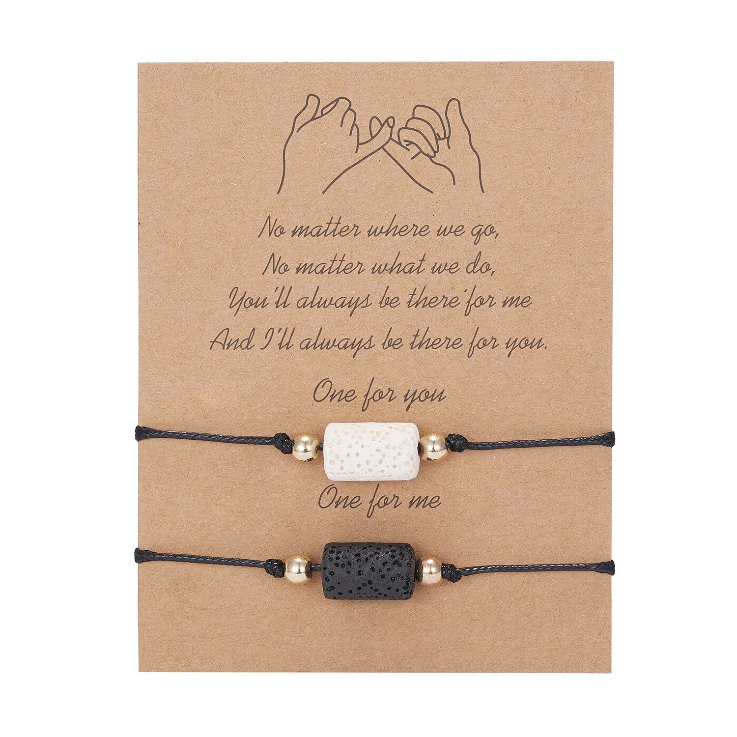 2 teile/satz Charme Paar Freundschaft Armband Liebe Herz Daisy Vulkanischen Stein Perle Armreifen Armband Für Frauen Männer Glück Merk Schmuck: 3