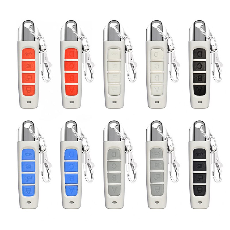 433MHZ Remote Control Garage Gate Door Opener 4 Keys Universal Remote Control Clone Cloning Code Car Key With Lock/ABCD Keyboard