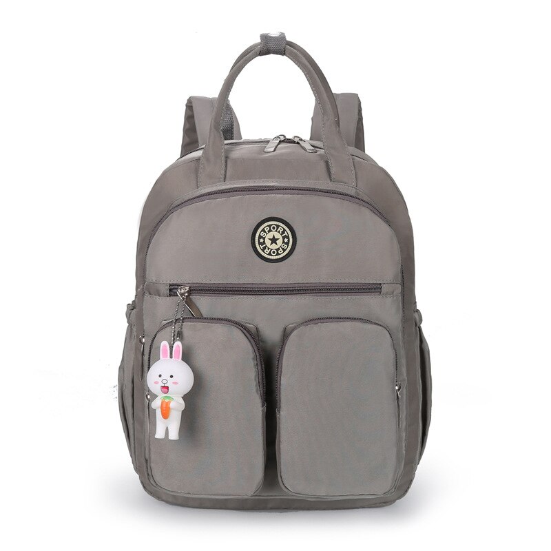 Chuwanglin femme Sac à Dos sacs d'école étanche poignée souple solide multi-poches voyage Mochila Feminina Sac A Dos G60904: Gris