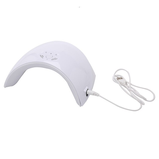 36w led naglar gelish lampa 12 uv torktumlare konst nali lampa manikyr för hemmabruk maskin torktumlare verktyg för alla typer usb-kontakt naglar: Vit