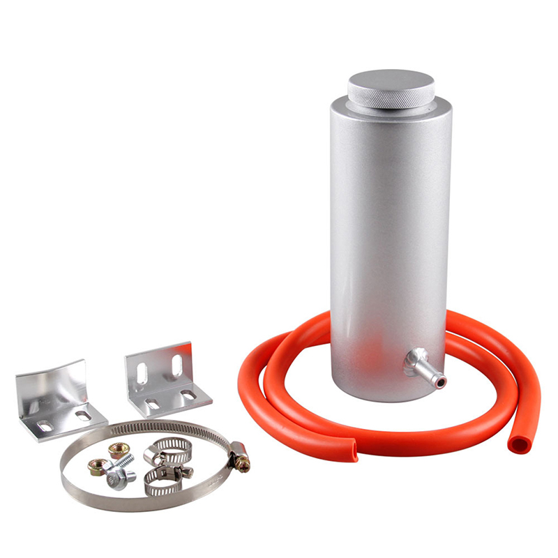 Cylinder Radiator Overflow Reservoir Coolant Tank Universal Can Black Blue
