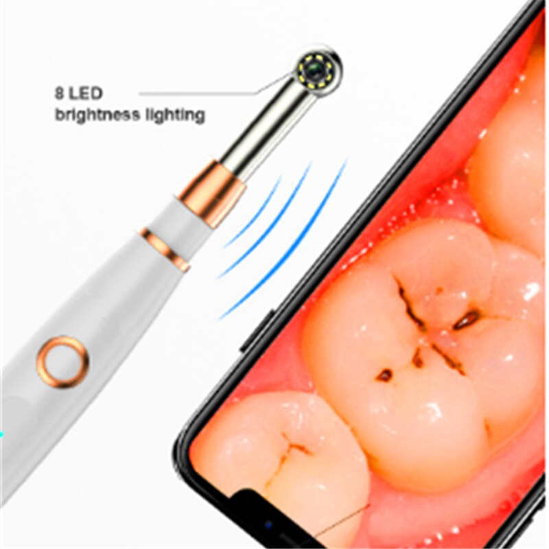 Professione Senza Fili Wifi USB Intra Orale Dentale Telecamera Intraorale Dentista Dispositivo ah CONDOTTO LA Luce di video in tempo Reale di Controllo Dei Denti Strumento