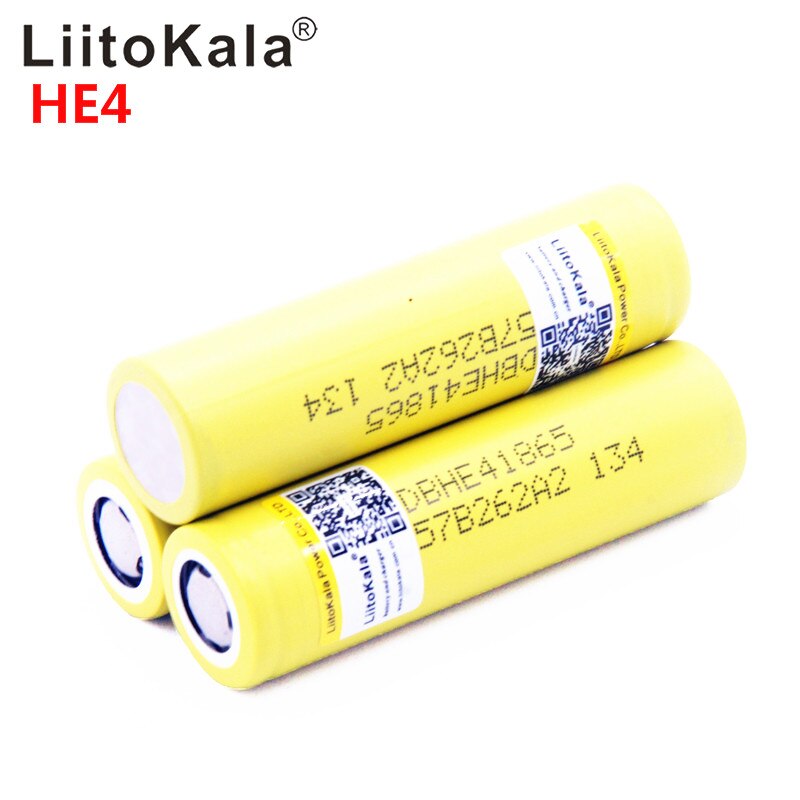 100% Originele Liitokala Voor HE4 18650 2500 Mah 20A 18650 Li-Ion Oplaadbare Batterij Power Veilige Batterij Voor Ecig/Scooter: 3PCS