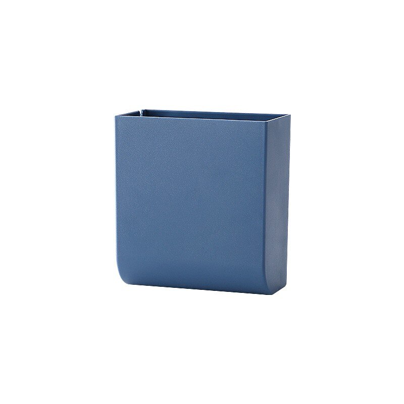 Self-adhesive Toothbrush Holder Free Punch Double-layer Mouthwash Cup Storage Rack Wall Mount Handing for Bathroom Accessories: Blue