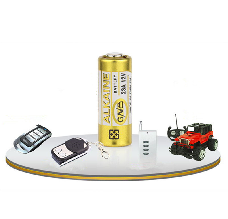 2 st / lott 23a batterier 12v larm-fjärr primärt torrt alkaliskt batteri 21/23 23ga a23 a-23 gp23a rv08 lrv 08 e23a v23ga