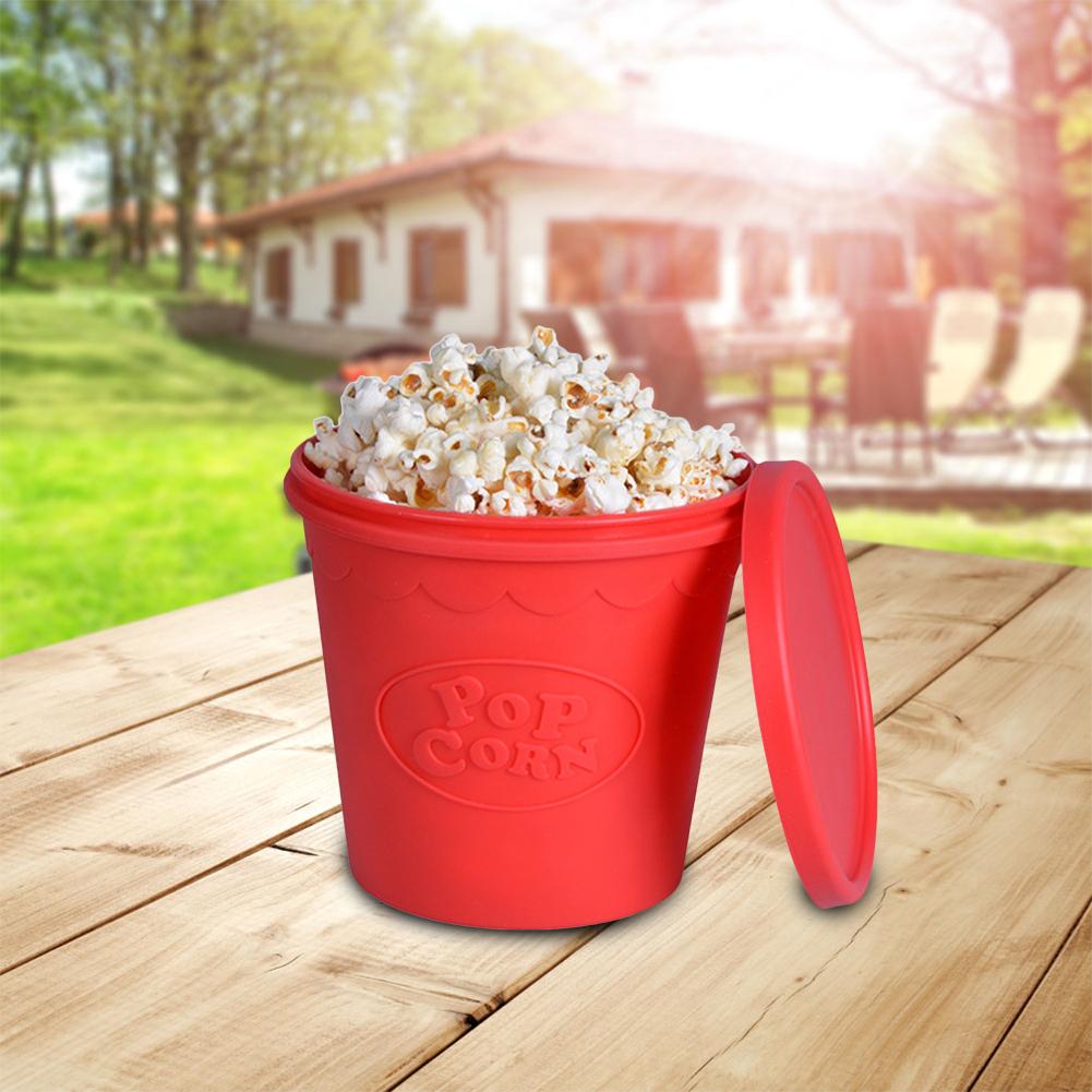 Christmas Silicone Popcorn Bowl Snack Bucket Home Microwaveable Pop Corn Maker Bowl Microwave Safe Popcorn Bakingwares Bucket
