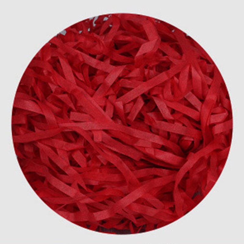 Kleurrijke Bruiloft Shred Papier Boxes Filler Papiersnippers Golfsnit Papier Bonbondoos Filler Valentine Confetti Shred Papier: Rood
