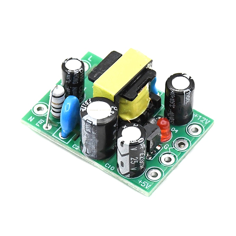 Mini AC-DC Converter AC110V 220V To DC 12V 0.2A+5V Module Board