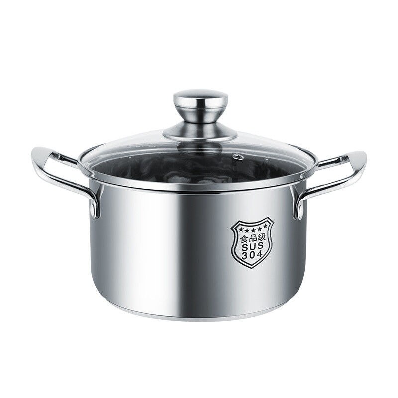Panela de sopa de aço inoxidável panela de sopa pequena panela de leite fogão a gás fogão de indução universal panela de aço inoxidável panela instantânea wok