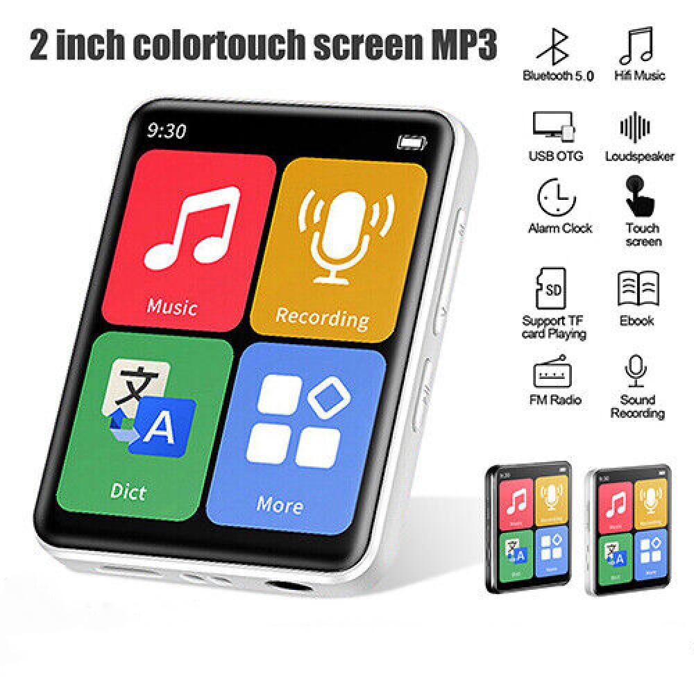 MP4 Odtwarzacz MP3 Bluetooth 5.0 Ekran dotykowy Mini Walkman Student Sport Lossless Muzyka HIFI Radio FM Przenośny Mp3 Prezent Gorąca sprzedaż