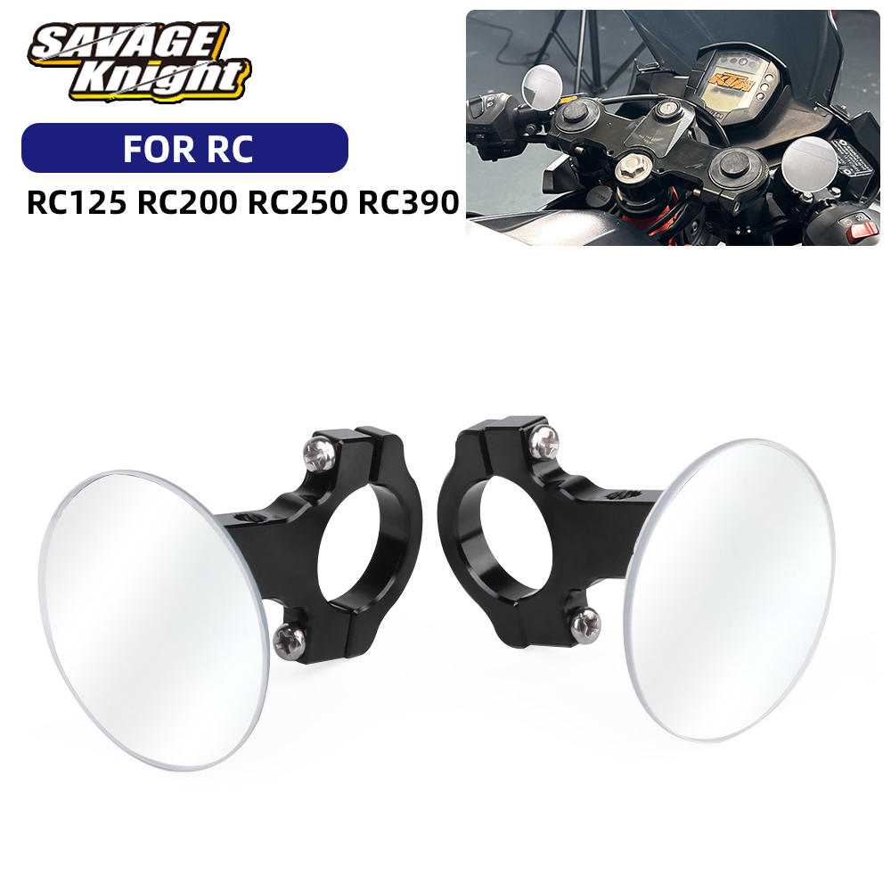 2025 RC390 RC125 Rückspiegel Toter-Winkel-Spiegel für RC 125 200 250 390 –2024 konvexer randloser Hilfs-Seitenspiegel