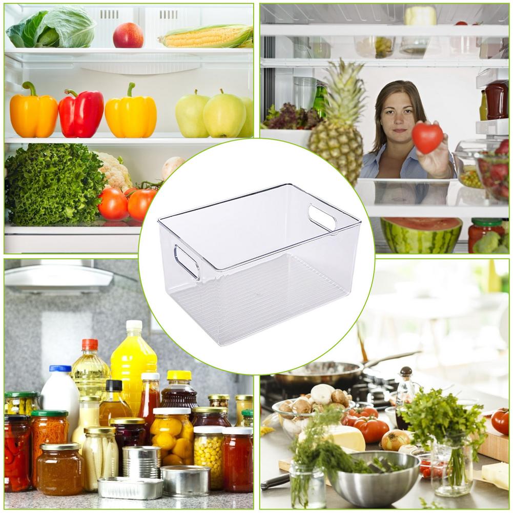 Multi Keuken Koelkast Vriezer Ruimte Saver Organizer Thuis Voedsel Transparante Plastic Organizer Container Koelkast Opbergdozen