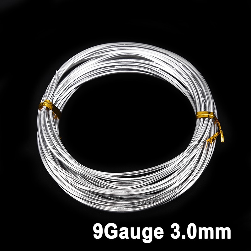 1-3mm 5m Long Aluminium Modelling Wire, Armature, Craft, Jewellery Making Craft: 9Gauge 3 0mm